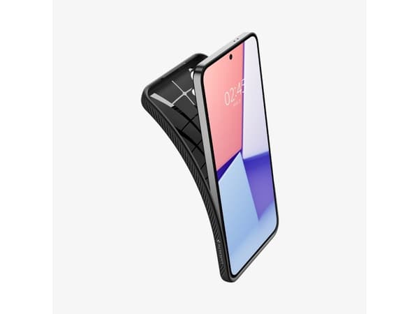 Spigen Liquid Air - Baksidesskydd för mobiltelefon - termoplastisk polyuretan (TPU) - mattsvart - för Samsung Galaxy S24