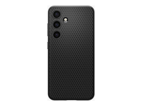 Spigen Liquid Air - Baksidesskydd för mobiltelefon - termoplastisk polyuretan (TPU) - mattsvart - för Samsung Galaxy S24