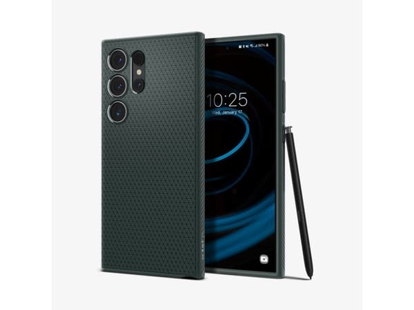 Spigen Liquid Air - Baksidesskydd för mobiltelefon - termoplastisk polyuretan (TPU) - avgrund grön - för Samsung Galaxy S24 Ultra