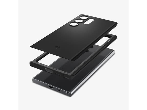 Spigen Thin Fit - Baksidesskydd för mobiltelefon - polykarbonat, termoplastisk polyuretan (TPU) - svart - för Samsung Galaxy S24 Ultra