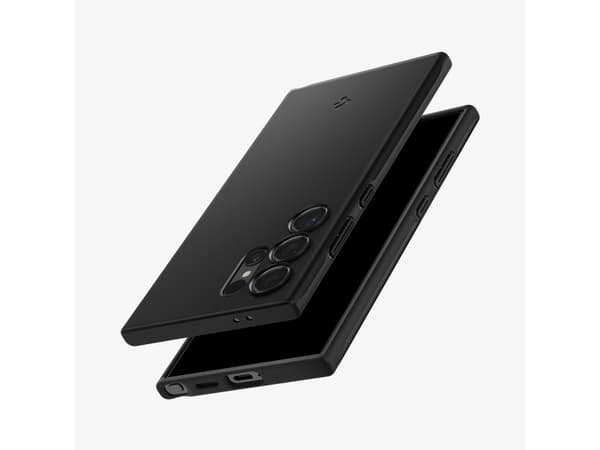 Spigen Thin Fit - Baksidesskydd för mobiltelefon - polykarbonat, termoplastisk polyuretan (TPU) - svart - för Samsung Galaxy S24 Ultra