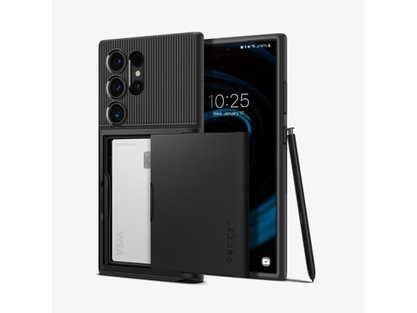 Spigen Slim Armor CS, Omslag, Samsung, Galaxy S24 Ultra, 17,3 cm (6.8"), Svart