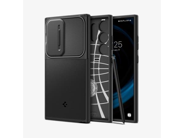 Spigen Optik Armor, Deksel, Samsung, Galaxy S24 Ultra, 17,3 cm (6,8"), Sort