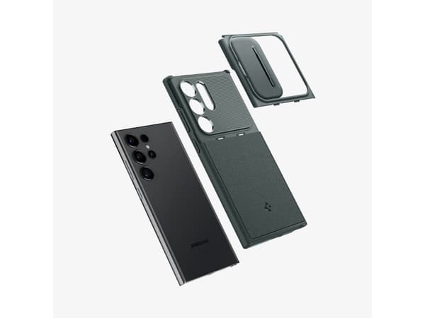 Spigen Optik Armor, Omslag, Samsung, Galaxy S24 Ultra, 17,3 cm (6.8"), Grön