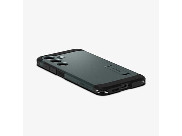 Spigen Tough Armor, suojakuori, Samsung, Galaxy S24 Plus, 17 cm (6.7"), musta, vihreä
