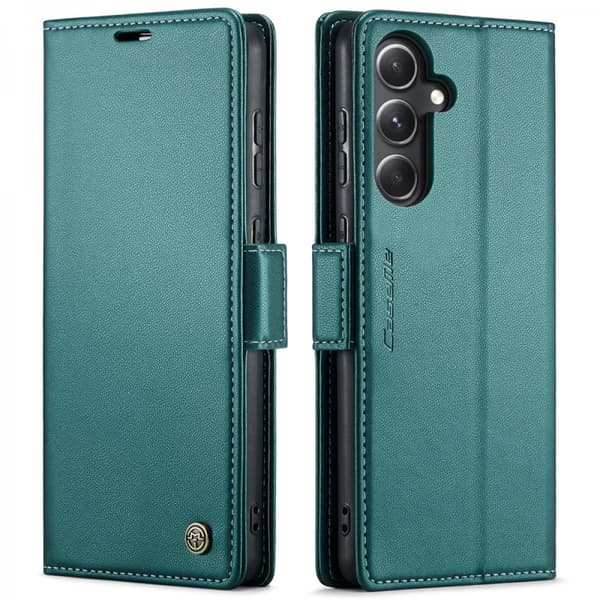 CaseMe Slim Plånboksfodral RFID-skydd Samsung Galaxy S23 FE Grön