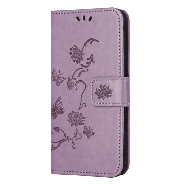 Läderfodral Fjärilar Samsung Galaxy S24 Lila