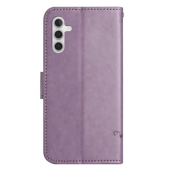 Läderfodral Fjärilar Samsung Galaxy S24 Lila