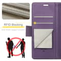 Miniatyrbild 10 av 10: CaseMe Slim Plånboksfodral RFID-skydd Samsung Galaxy S24 Ultra Lila