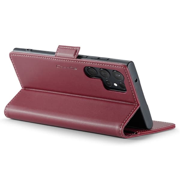 CaseMe Slim Plånboksfodral RFID-skydd Samsung Galaxy S24 Ultra Röd