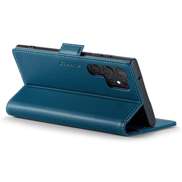 CaseMe Slim Plånboksfodral RFID-skydd Samsung Galaxy S24 Ultra Blå
