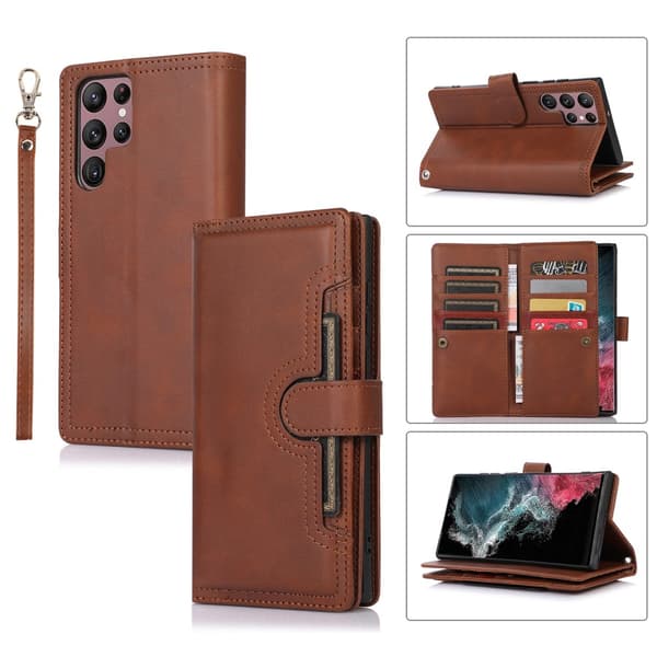 Plånboksfodral Multi-Slot Samsung Galaxy S24 Ultra Brun