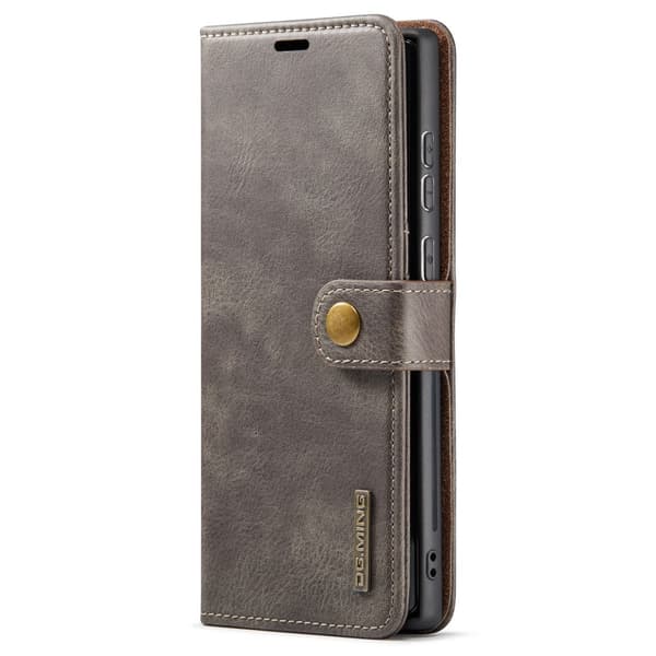 DG.MING 2-in-1 Magnet Wallet Samsung Galaxy S24 Ultra Brown
