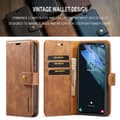 Miniatyrbild 5 av 10: DG.MING 2-in-1 Magnet Wallet Samsung Galaxy S24 Cognac