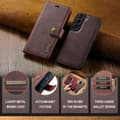 Miniatyrbild 4 av 10: DG.MING 2-in-1 Magnet Wallet Samsung Galaxy S24 Red