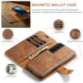 Miniatyrbild 6 av 10: DG.MING 2-in-1 Magnet Wallet Samsung Galaxy S24 Plus Cognac