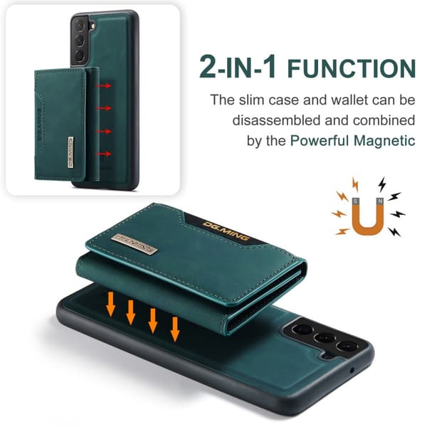 DG.MING 2 in 1 Magnetic Card Slot Case Samsung Galaxy S24 Green