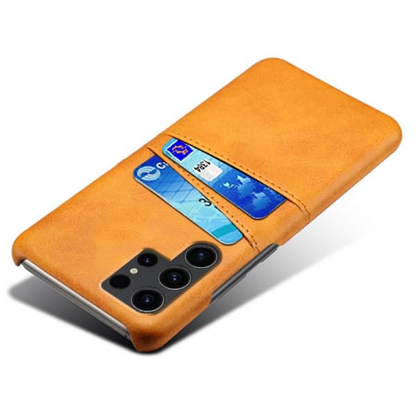 Läderskal Kortfack Samsung Galaxy S24 Ultra Cognac