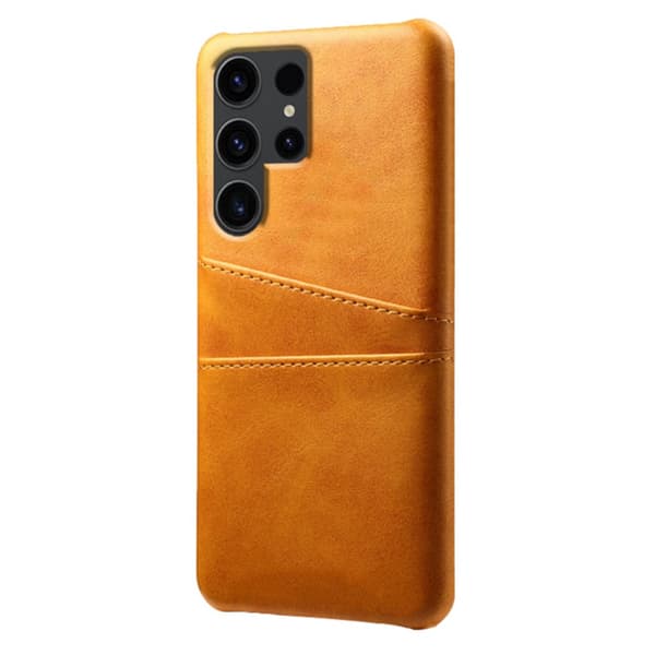Läderskal Kortfack Samsung Galaxy S24 Ultra Cognac
