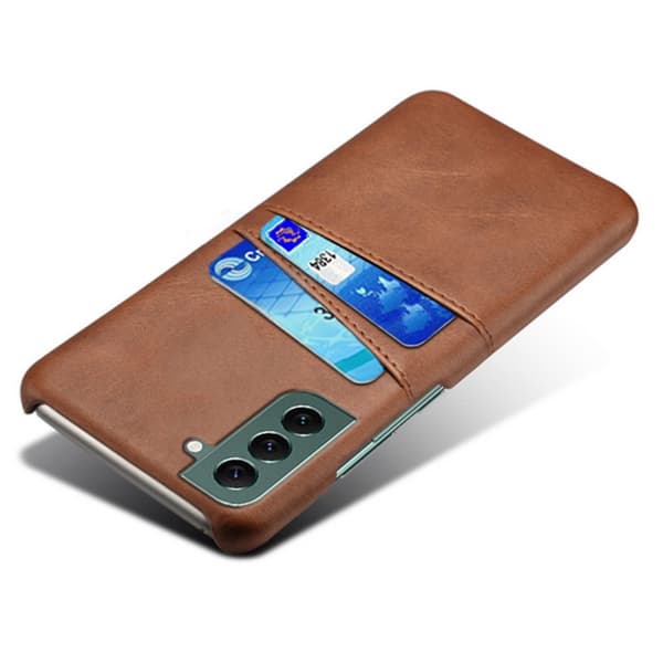 Läderskal Kortfack Samsung Galaxy S24 Plus Brun