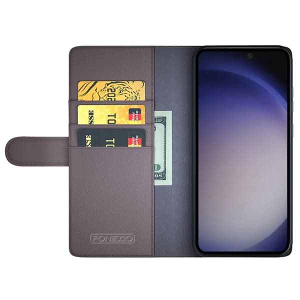 Äkta Läderfodral Samsung Galaxy S24 Brun