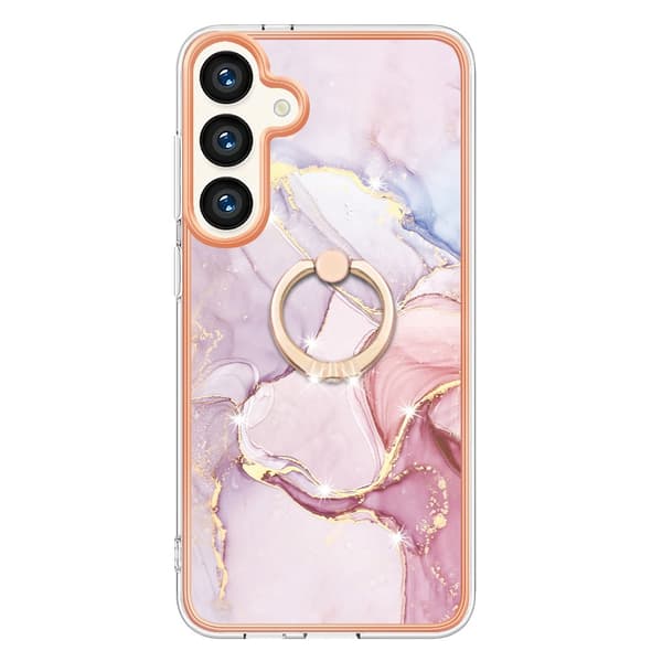 Skal Med Ringhållare Samsung Galaxy S24 Rosé Marmor