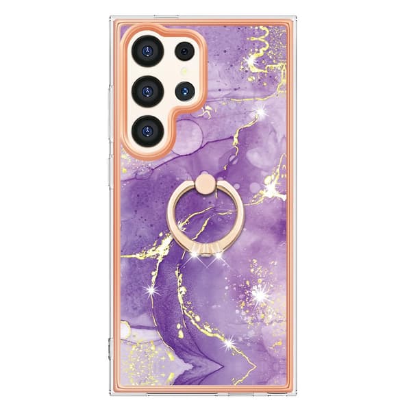 Skal Med Ringhållare Samsung Galaxy S24 Ultra Lila Marmor