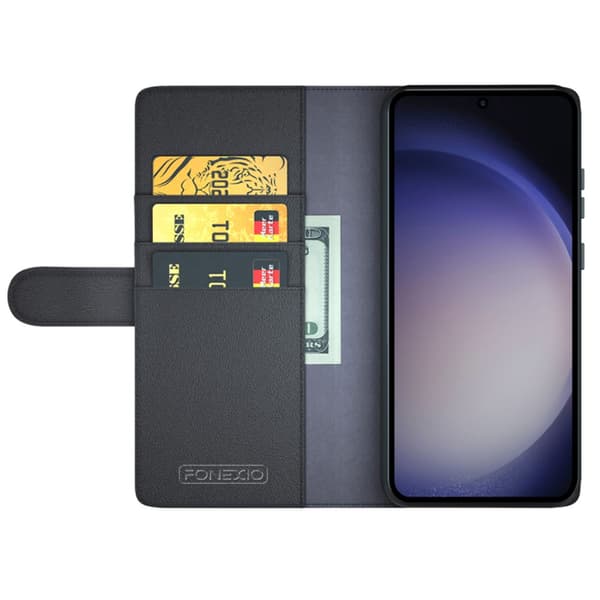Äkta Läderfodral Samsung Galaxy S24 Ultra Svart