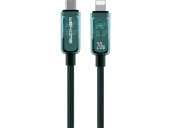 WEKOME WDC-181 Vanguard Series - USB-C til Lightning Super Rask Lading PD-tilkoblingskabel 20W 1,2 m (grønn)