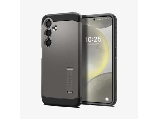 Spigen Tough Armor, Omslag, Samsung, Galaxy S24 (2024), 15,8 cm (6.2"), Svart, Metallisk