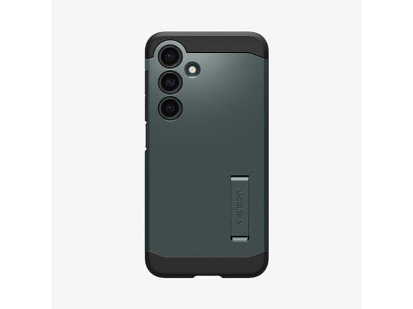 Spigen Tough Armor, suojakuori, Samsung, Galaxy S24 (2024), 15,8 cm (6,2"), musta, vihreä