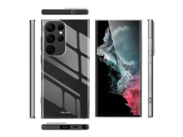 nevox StyleShell Flex, deksel, Samsung, Samsung Galaxy S24 Ultra, 17,3 cm (6,8"), gjennomsiktig