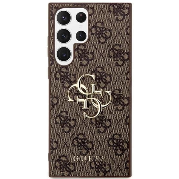 Guess Galaxy S24 Ultra Mobilskal Big Metall Logo - Brun