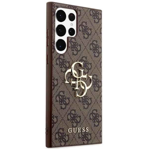 Guess Galaxy S24 Ultra Mobilskal Big Metall Logo - Brun