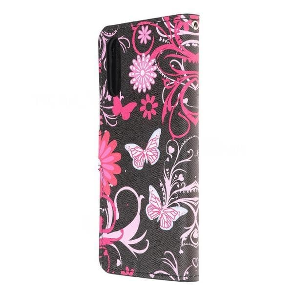 Plånboksfodral Huawei P30 - Svart med Fjärilar