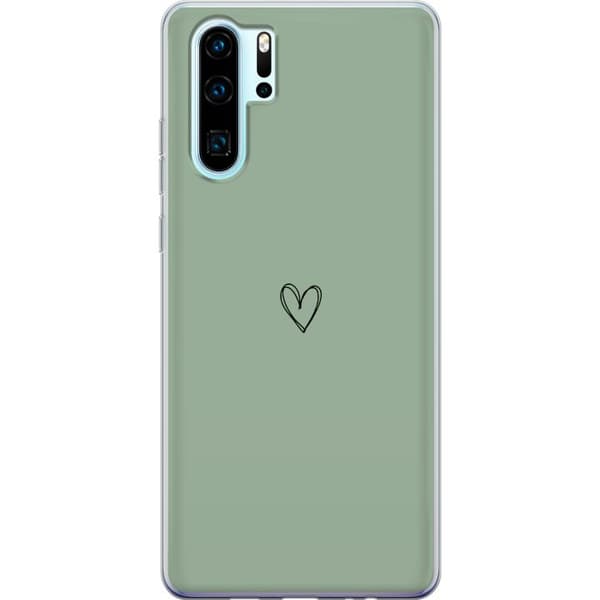 Huawei P30 Pro Genomskinligt Skal Hjärta
