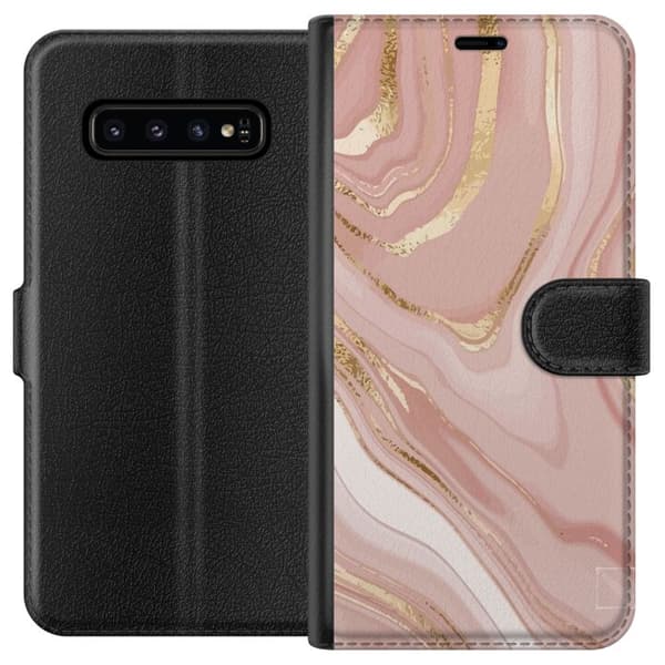 Samsung Galaxy S10 Lommeboketui Marmor Rosa