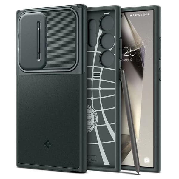 Spigen Galaxy S24 Ultra Mobilskal Optik Armor - Abyys Grön