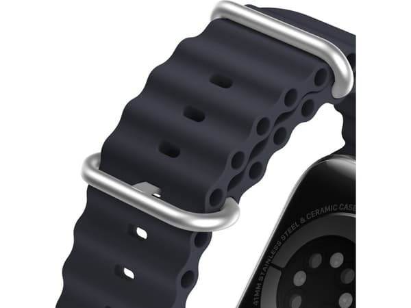 Dux Ducis Dux Ducis hihna hihna Watch 8 / 7 / 6 / 5 / 4 / 3 / 2 / SE (41 / 40 / 38mm) silikoni nauha rannekoru harmaa (OceanWave versio)