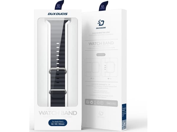 Dux Ducis Dux Ducis hihna hihna Watch 8 / 7 / 6 / 5 / 4 / 3 / 2 / SE (41 / 40 / 38mm) silikoni nauha rannekoru harmaa (OceanWave versio)