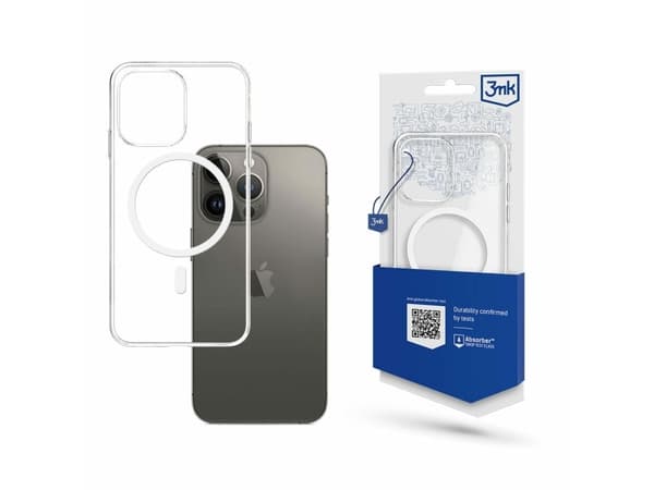 3MK MagCase iPhone 15 Pro Max 6,7" gjennomsiktig/klar kompatibel med MagSafe