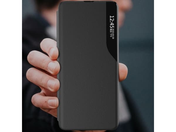 Hurtel Eco Nahka View Case Samsung Galaxy A14 flip pohja sininen