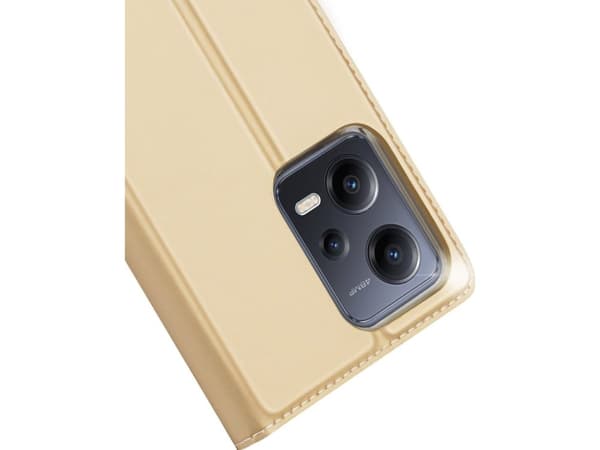 Dux Ducis Dux Ducis Skin Pro fodral för Xiaomi Redmi Note 12 5G / Poco X5 5G flip cover kort plånbok stativ guld