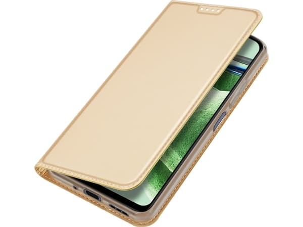 Dux Ducis Dux Ducis Skin Pro fodral för Xiaomi Redmi Note 12 5G / Poco X5 5G flip cover kort plånbok stativ guld