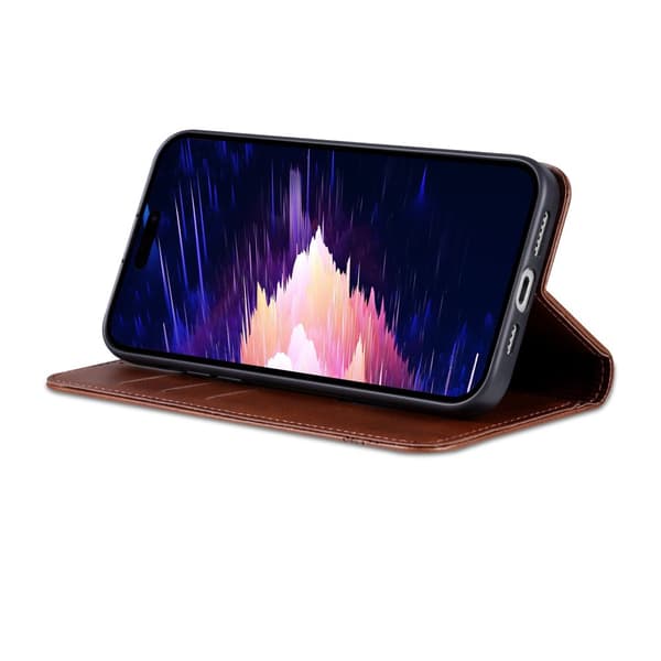 iPhone 15 - Plånboksfodral 3-kortfack i Läder
