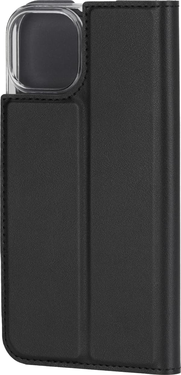 FoneKit BookCase -suojakotelo, iPhone 15, musta