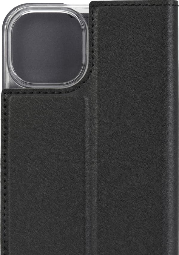 FoneKit BookCase -suojakotelo, iPhone 15, musta