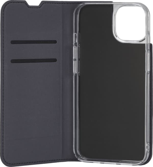 FoneKit BookCase -suojakotelo, iPhone 15, musta