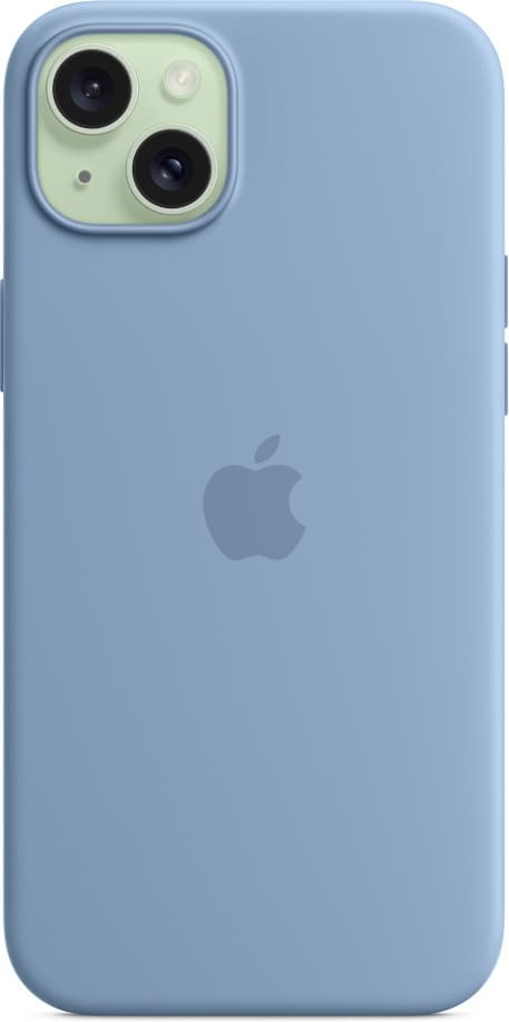 Apple iPhone 15 Plus silikonfodral med MagSafe, vinterblå