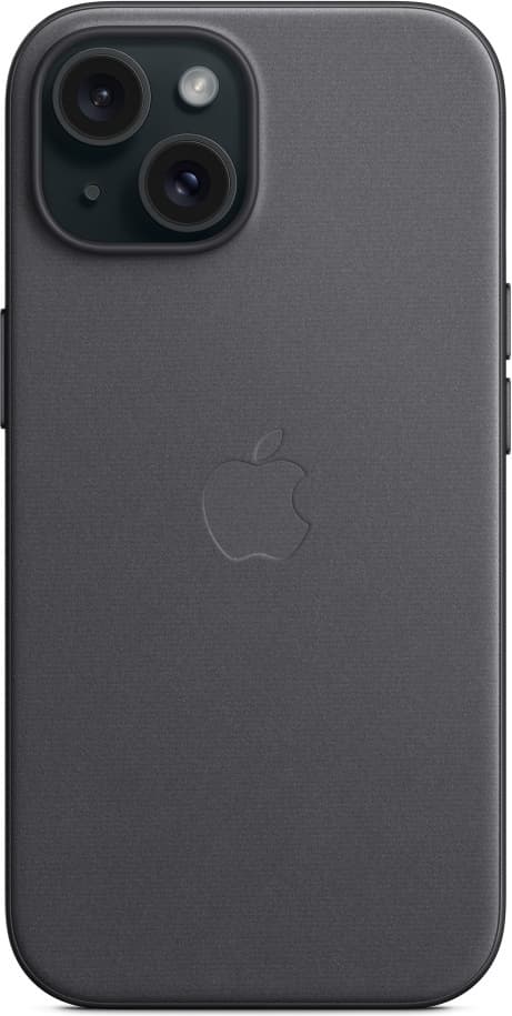 Apple iPhone 15 FineWoven fodral med MagSafe, svart